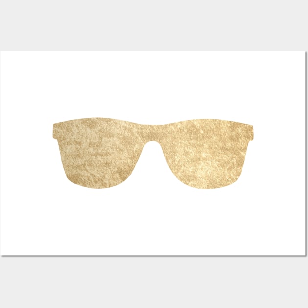 Sunglasses - golden faux foil Wall Art by RoseAesthetic